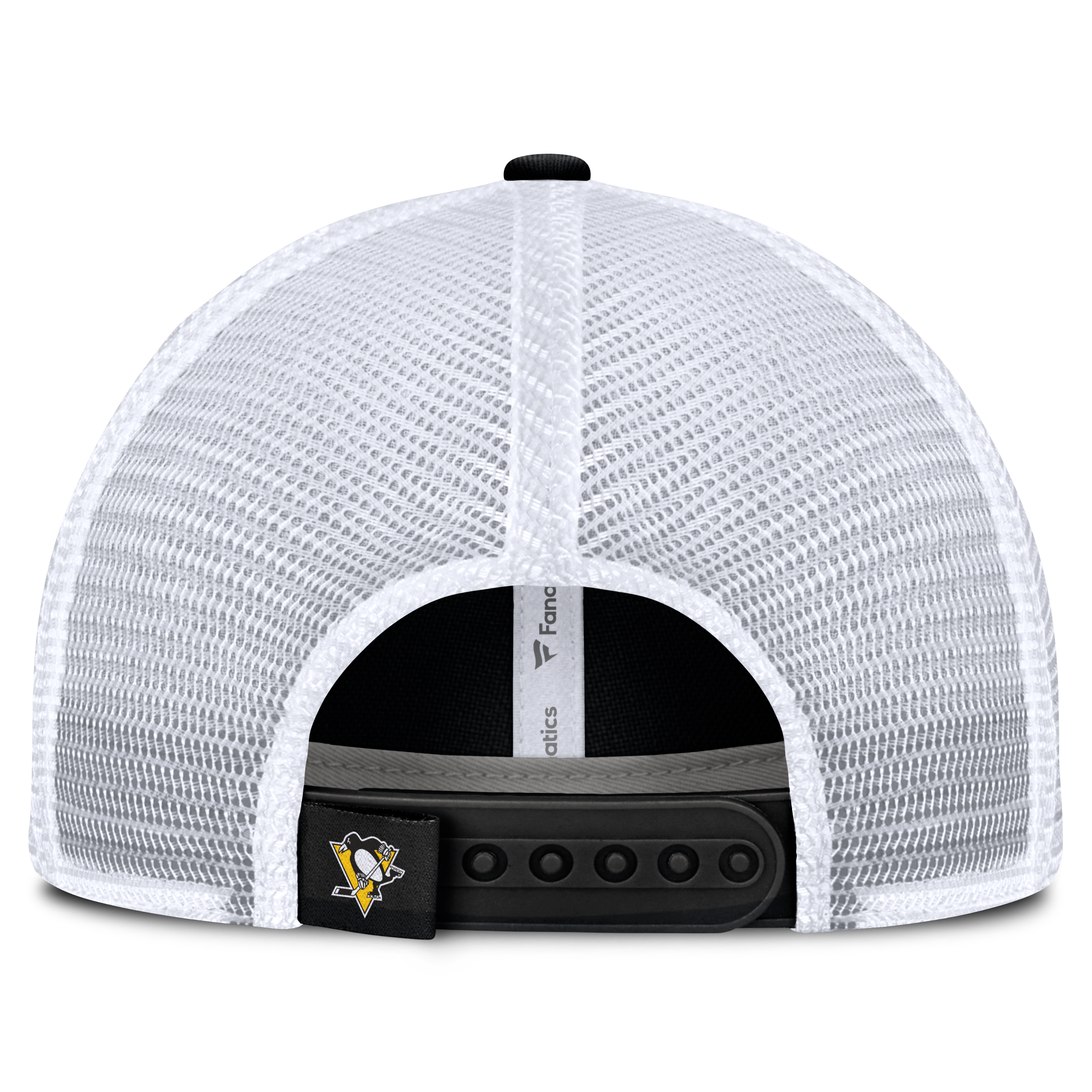Men's Fanatics Black Pittsburgh Penguins Fundamental Underline Trucker Adjustable Hat