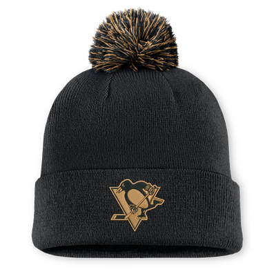 Pittsburgh Penguins Fanatics Military Appreciation Authentic Pro Cuffed Knit Hat with Pom - Black