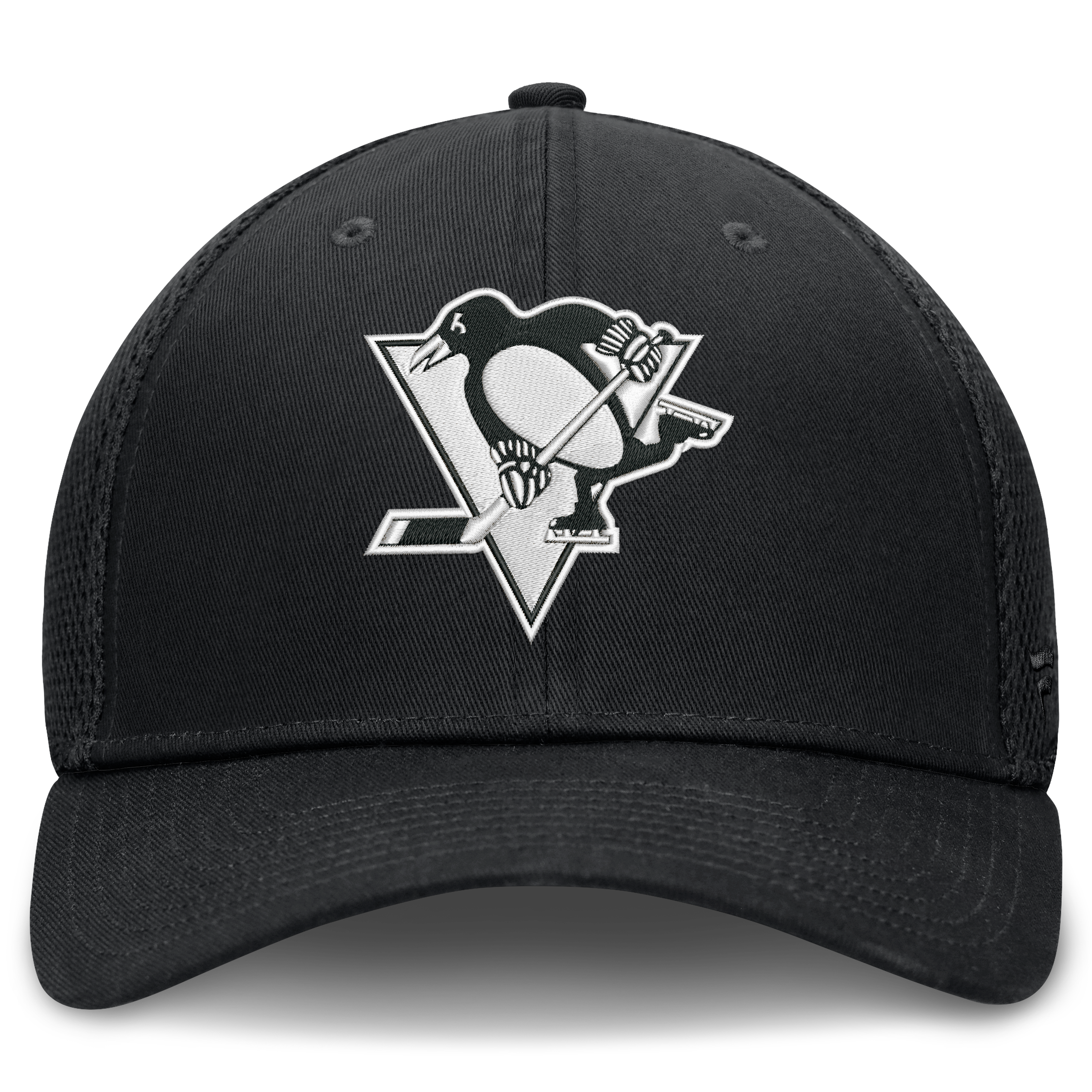 Men's Fanatics  Black Pittsburgh Penguins Tonal Meshback Stretch Hat