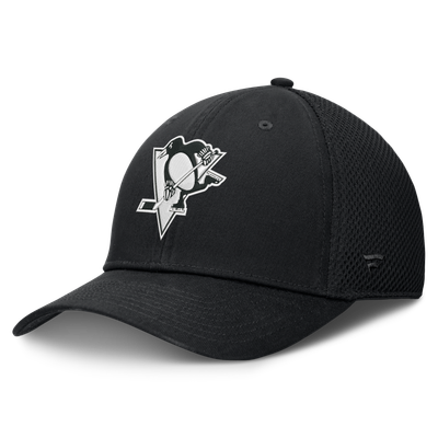  Pittsburgh Penguins Fanatics Tonal Meshback Stretch Hat - Black