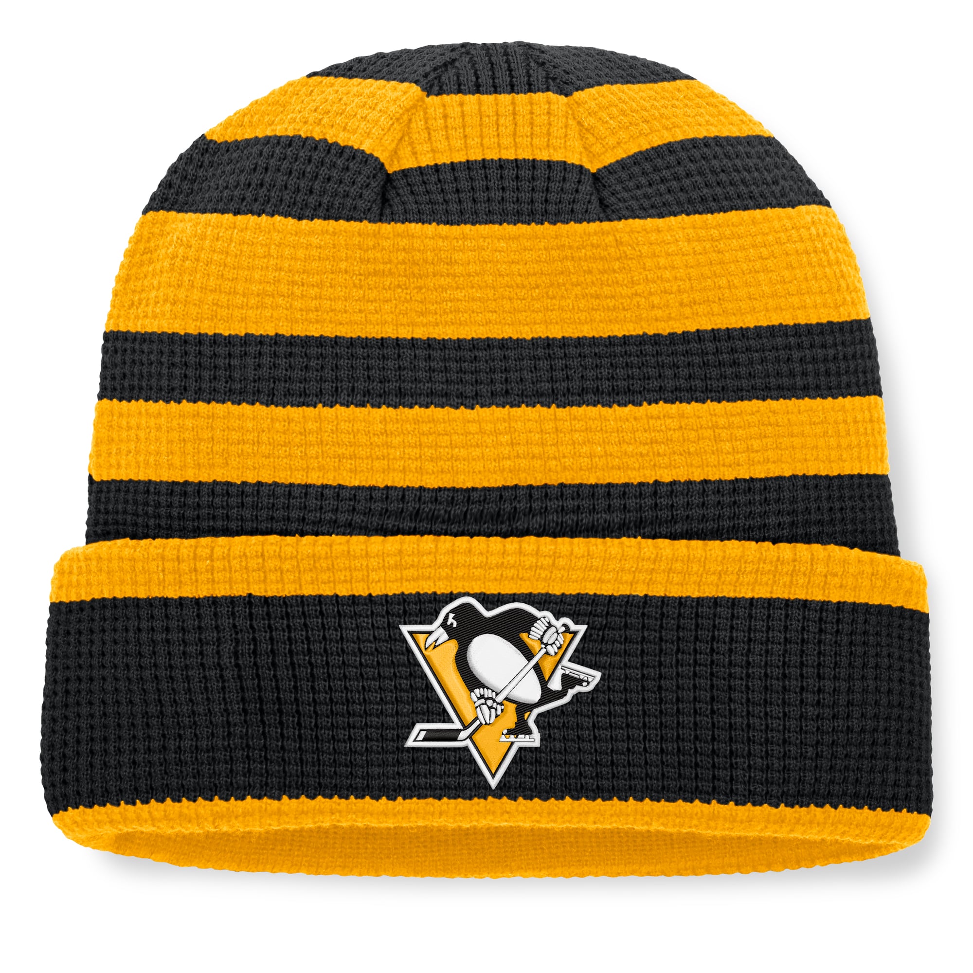 Bonnet à revers Fanatics noir et or Pittsburgh Penguins pour homme