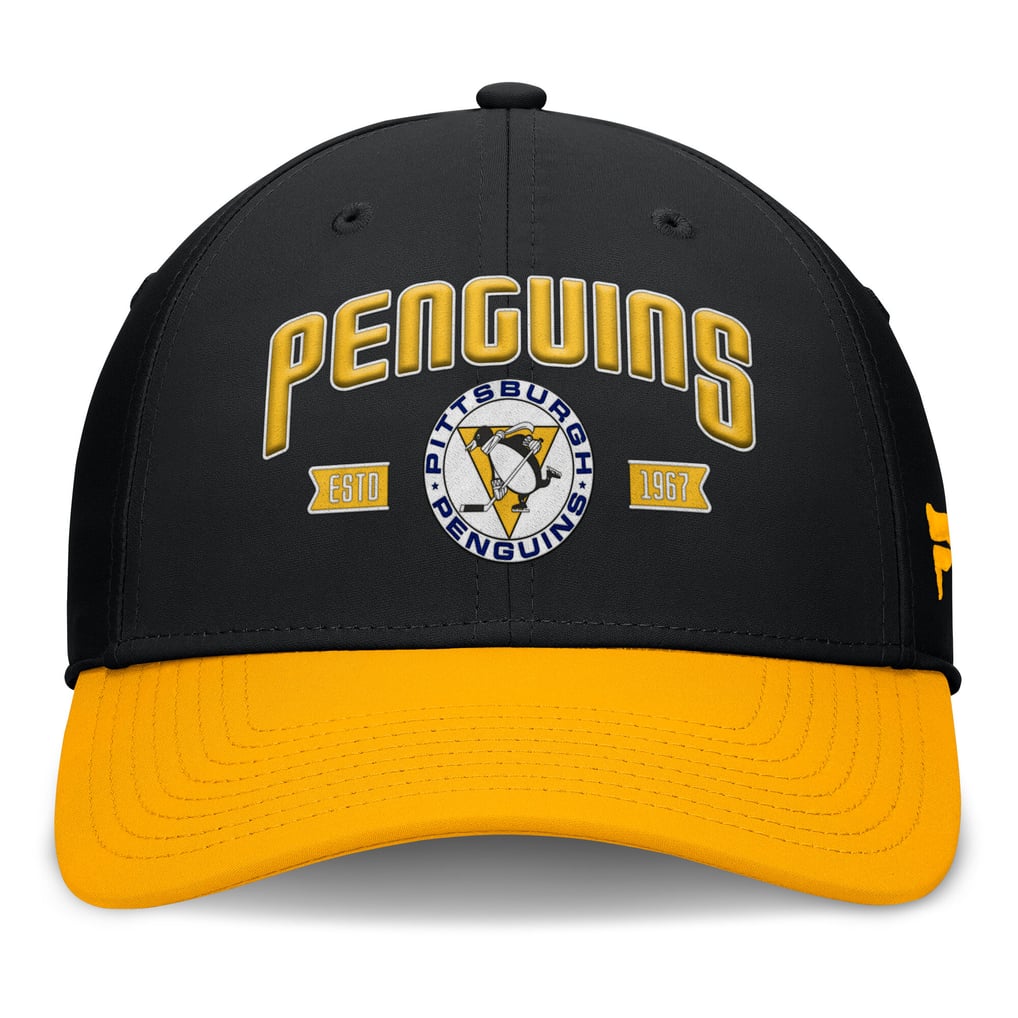 Men's Pittsburgh Penguins Fanatics Black/Gold Heritage Captain Flex Hat