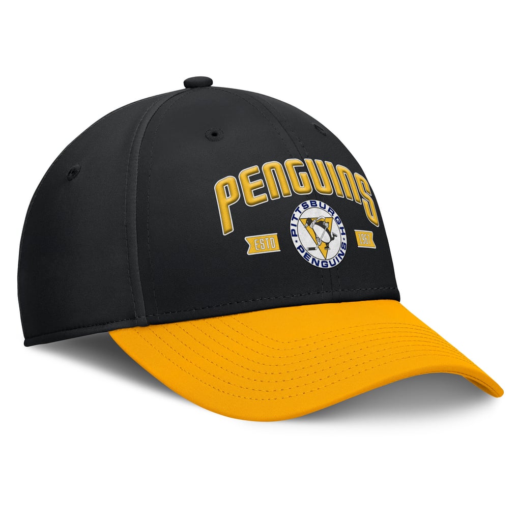 Men's Pittsburgh Penguins Fanatics Black/Gold Heritage Captain Flex Hat
