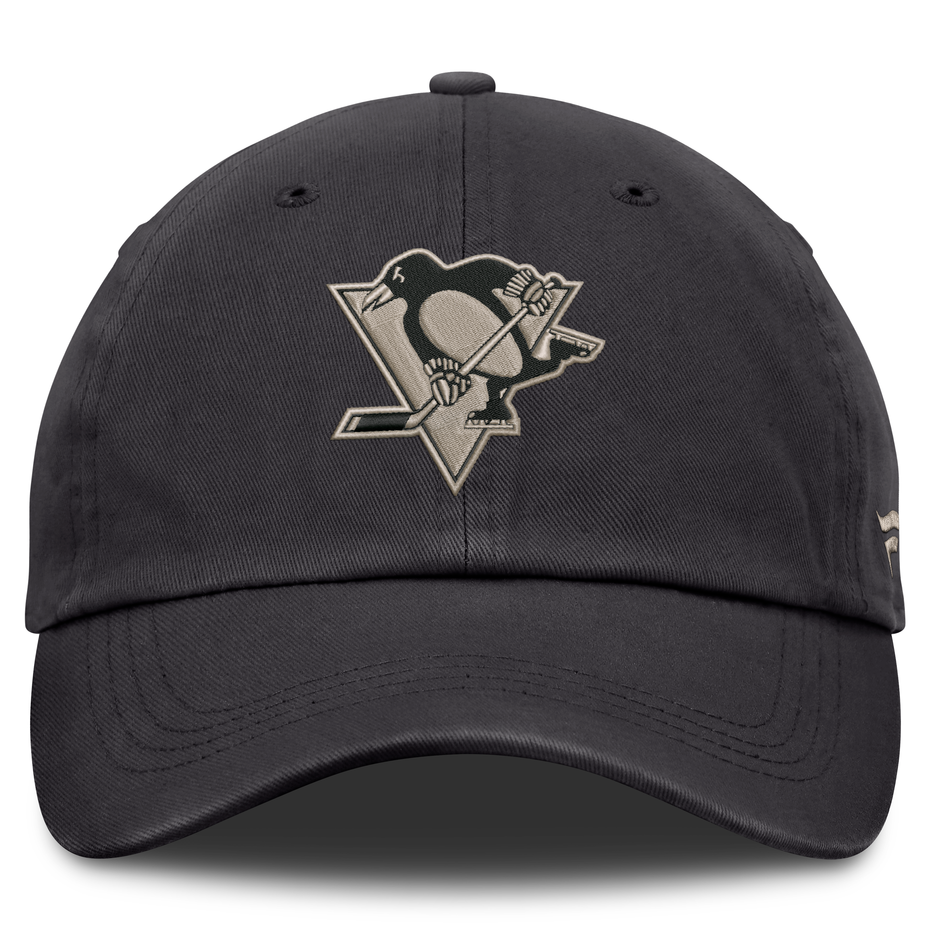 Casquette ajustable Fanatics Charcoal Pittsburgh Penguins Road Phantom Washed pour homme
