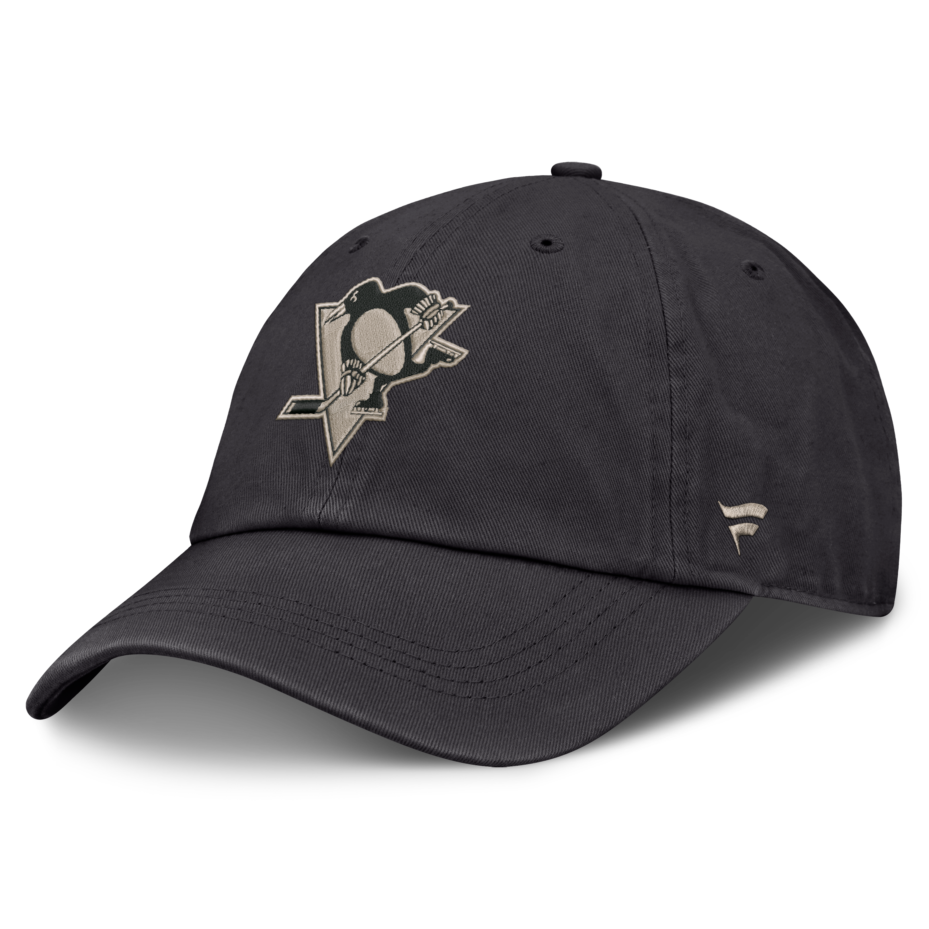 Casquette ajustable Fanatics Charcoal Pittsburgh Penguins Road Phantom Washed pour homme