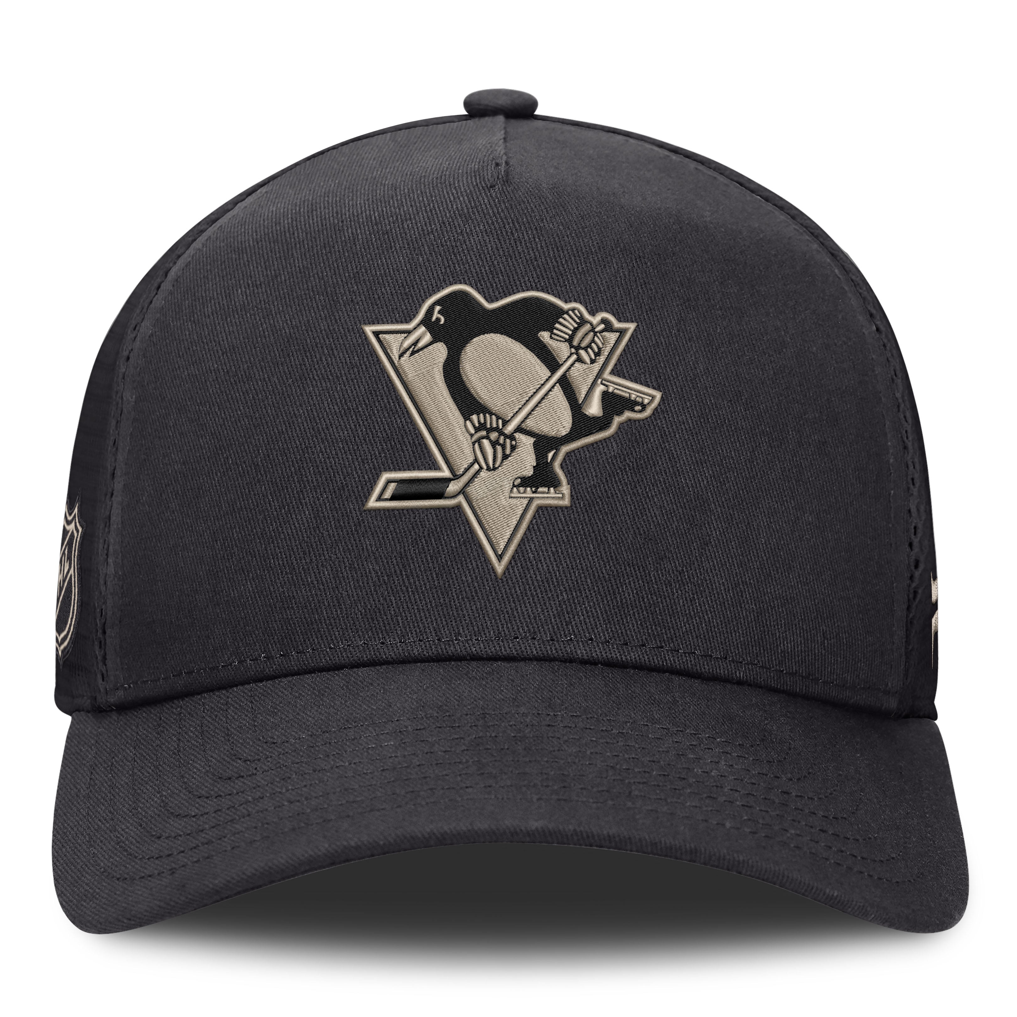 Men's Fanatics Charcoal Pittsburgh Penguins Road Soft Wash A-Frame Meshback Hat