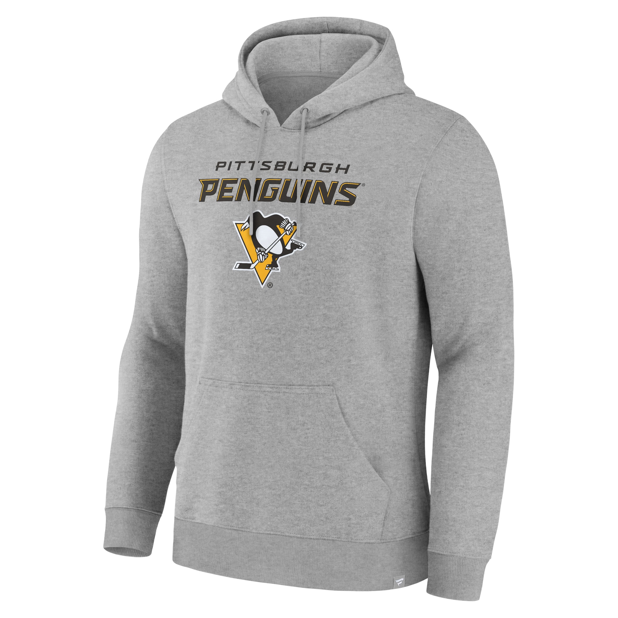 Sweat à capuche polaire domicile Pittsburgh Penguins gris chiné pour homme (Fanatics)