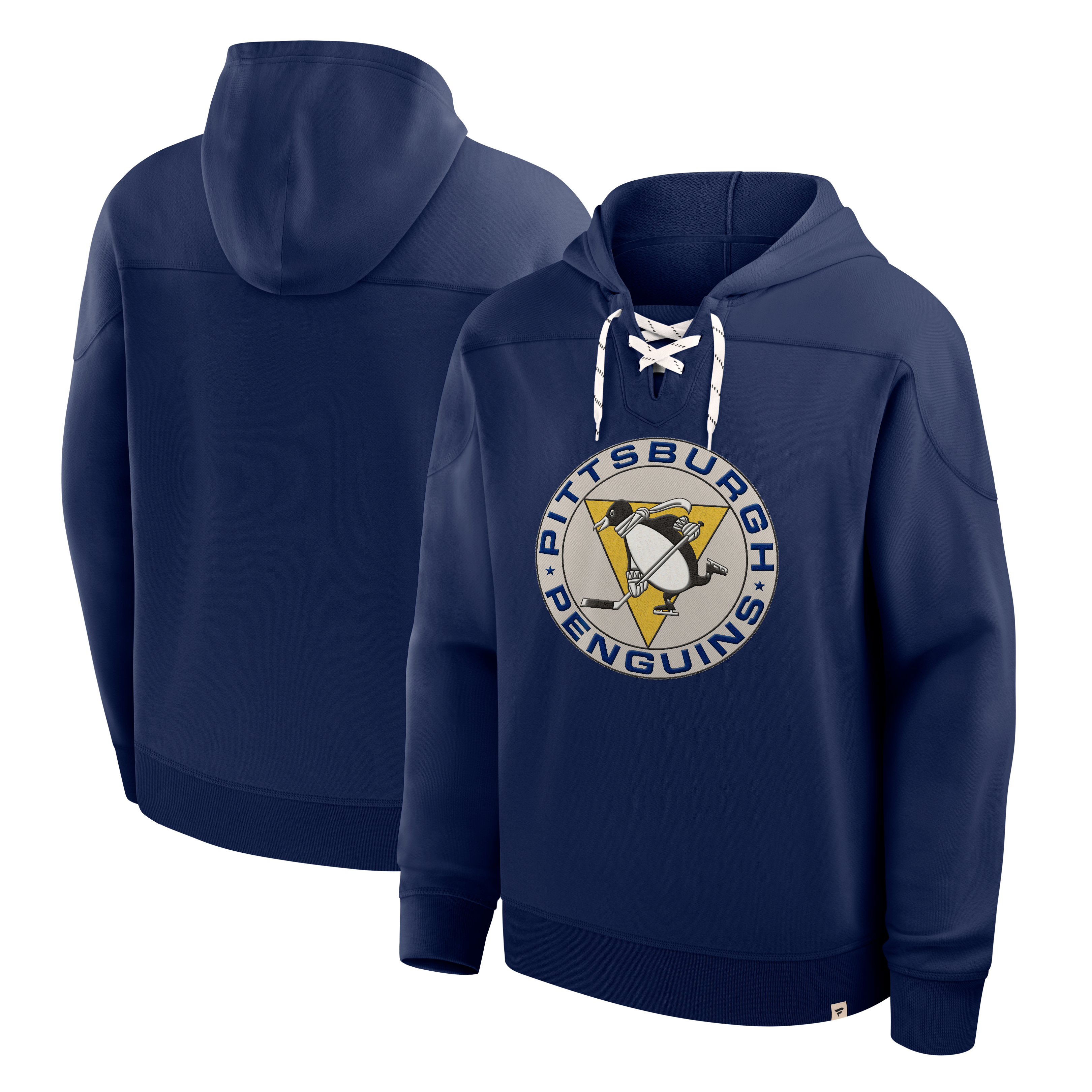 Sweat à capuche en molleton bleu marine Pittsburgh Penguins pour homme (Fanatics)