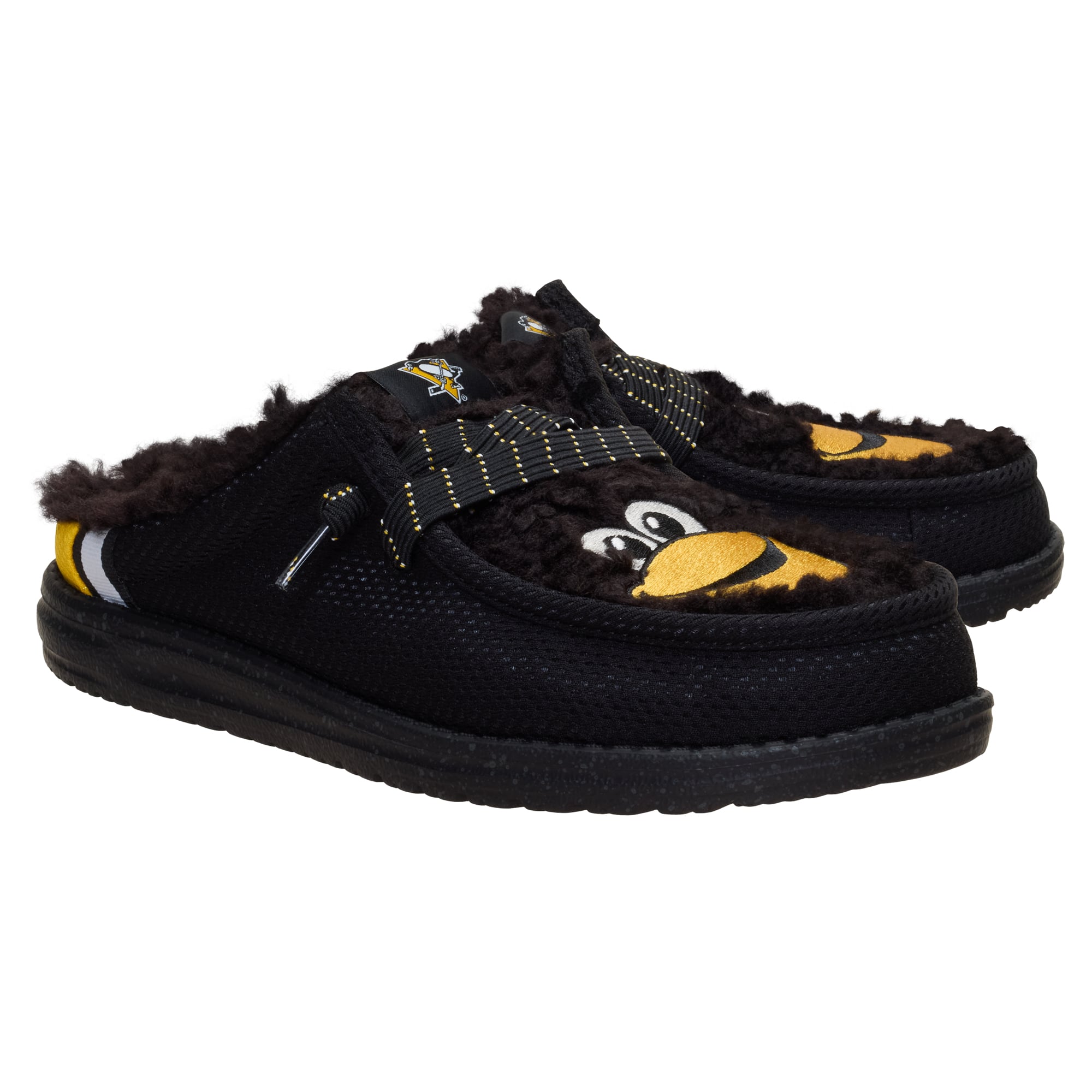 Men's Hey Dude Black Pittsburgh Penguins Wally Casual Slippers