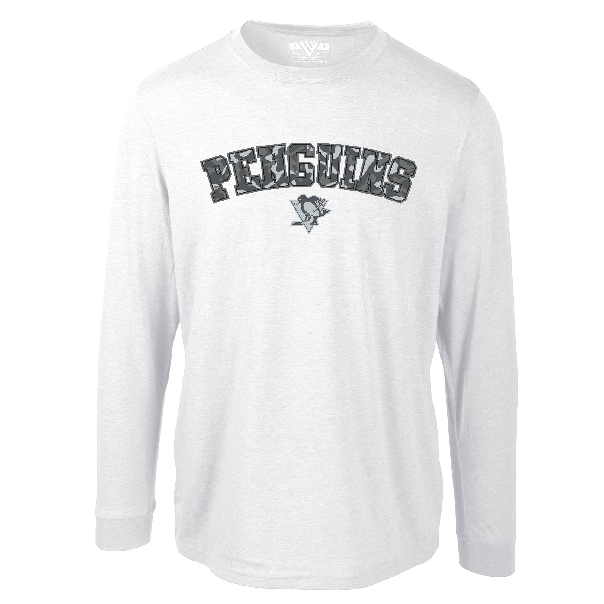Men's Levelwear Sidney Crosby White Pittsburgh Penguins Oscar Long Sleeve T-Shirt