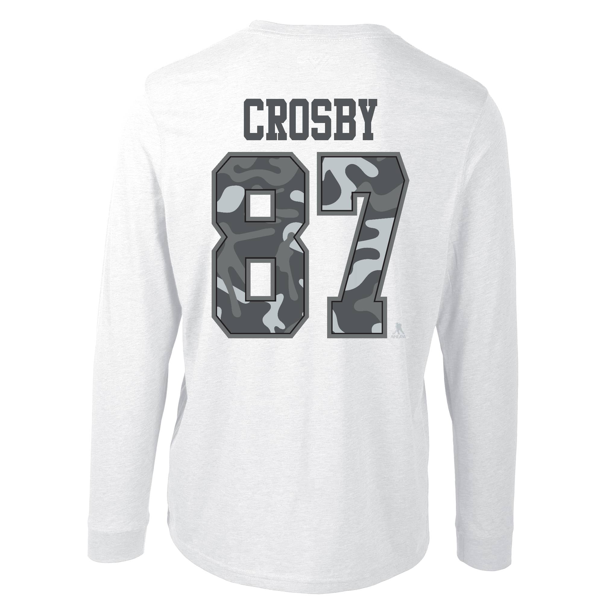 Men's Levelwear Sidney Crosby White Pittsburgh Penguins Oscar Long Sleeve T-Shirt