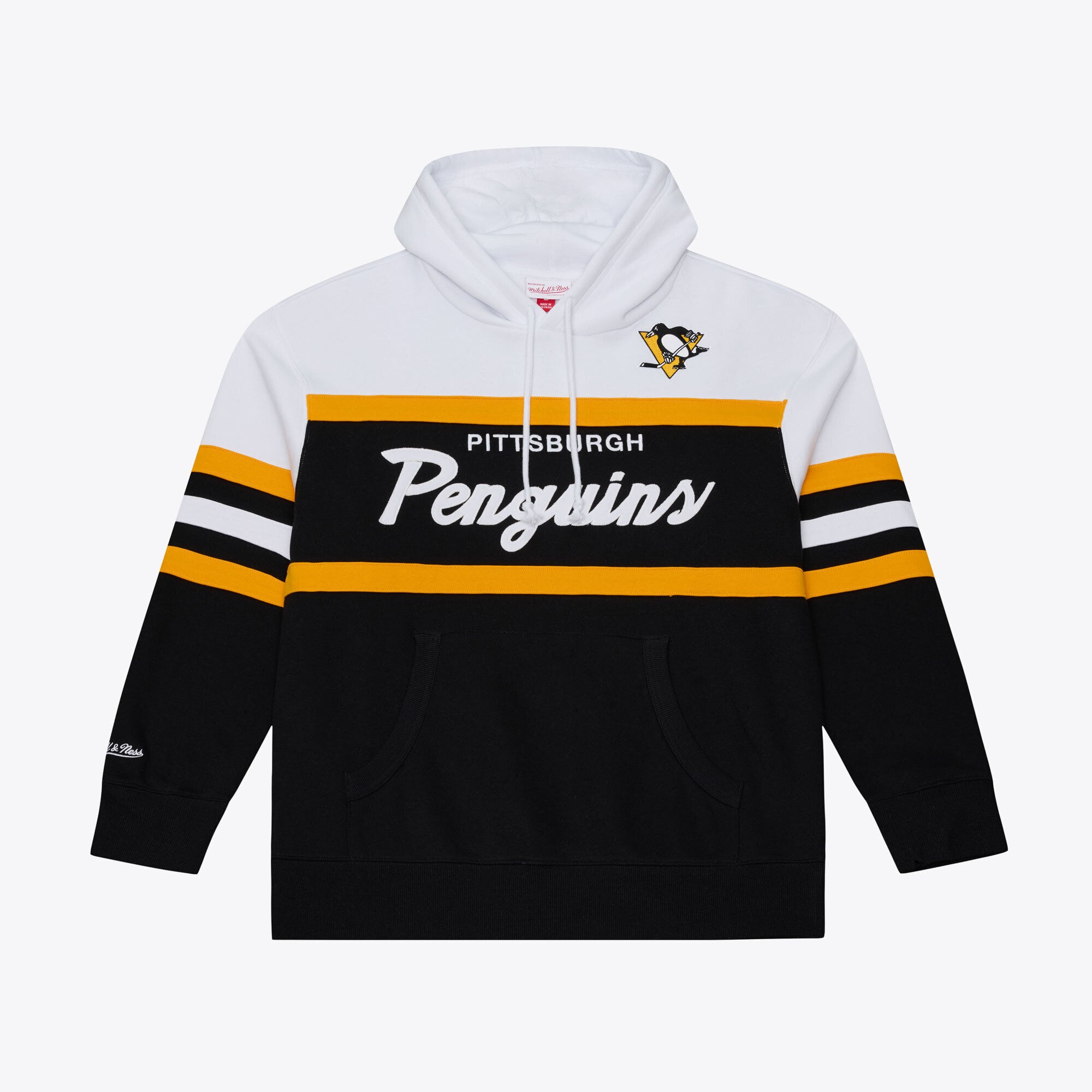 Men's Mitchell & Ness Black Pittsburgh Penguins Head Coach Hoodie