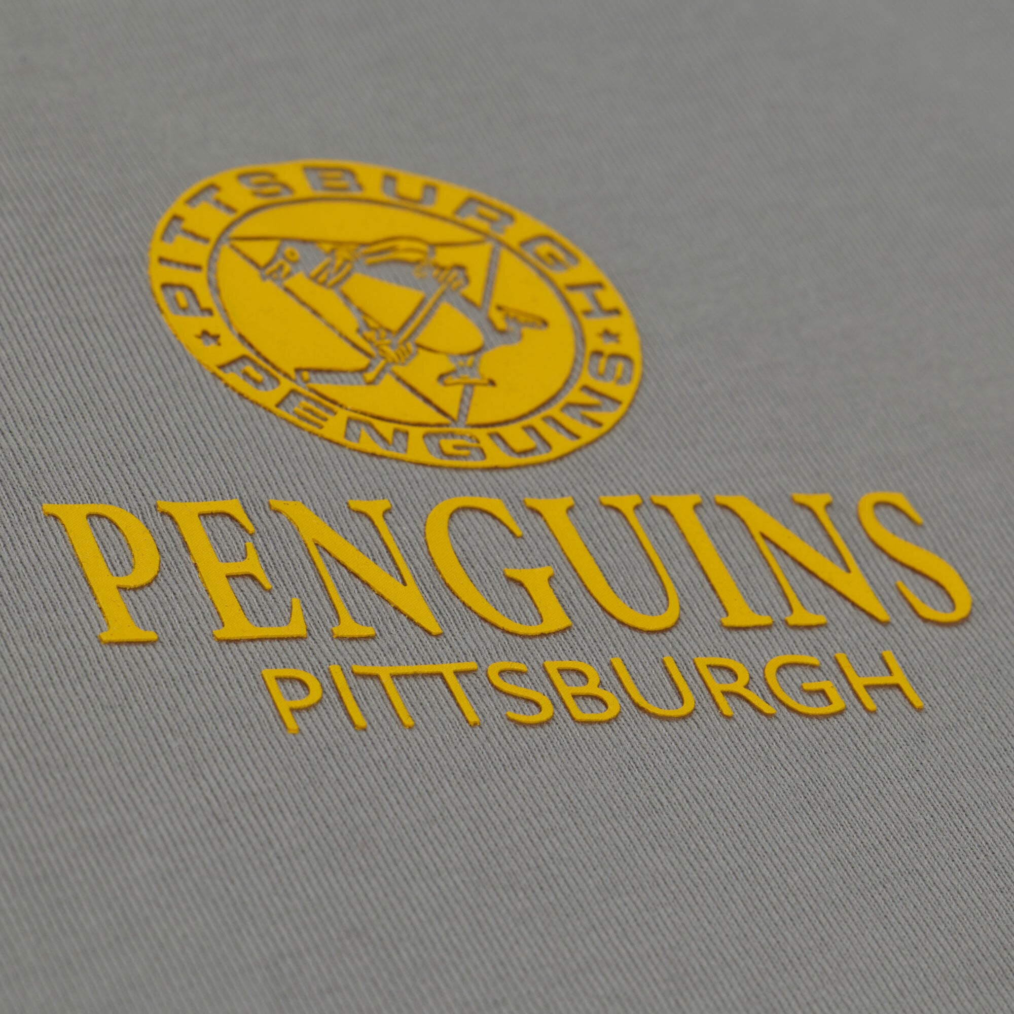 Men's Mitchell & Ness Gray Pittsburgh Penguins Core Essentials T-Shirt