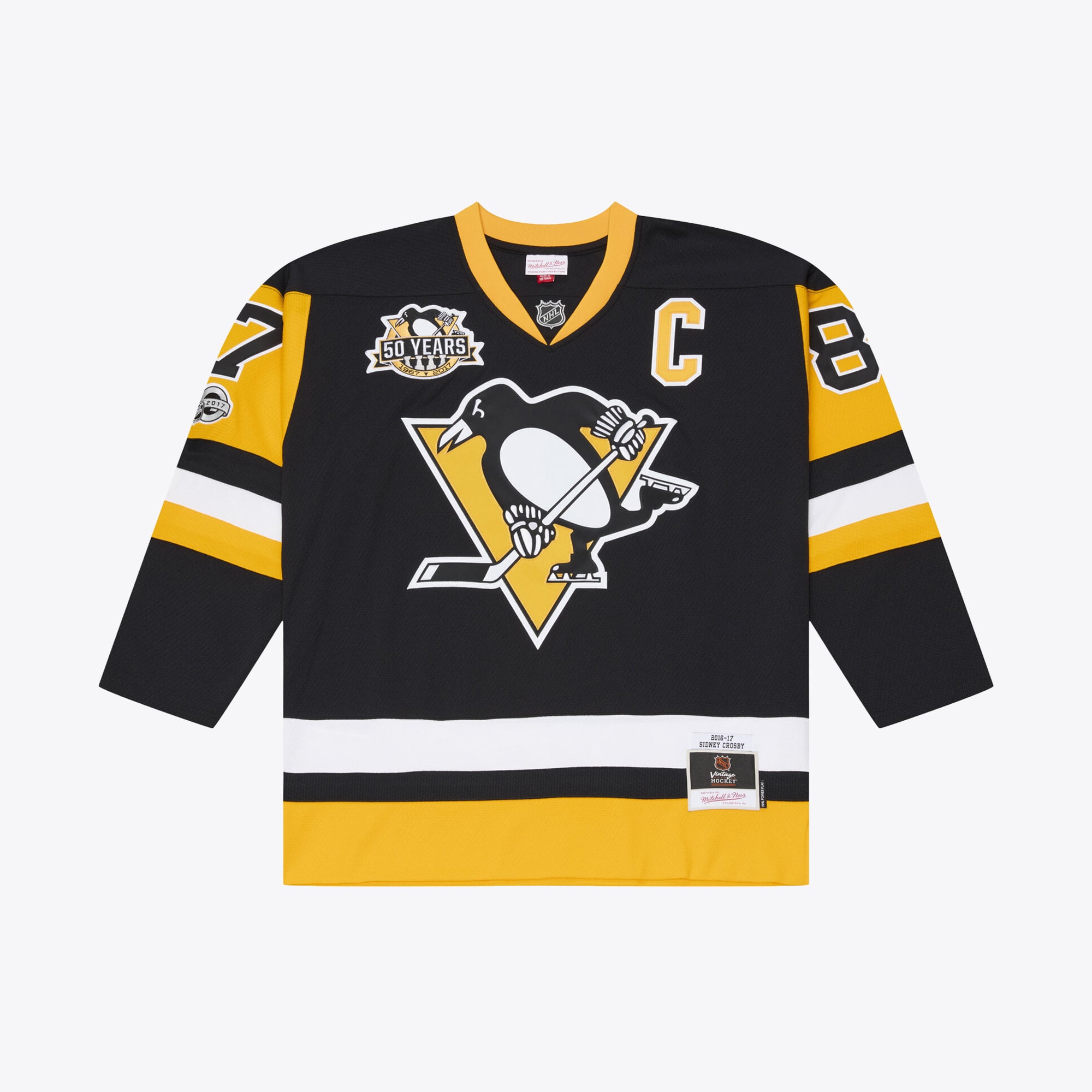 Men's Mitchell & Ness Sidney Crosby Black Pittsburgh Penguins 2016/17 Power Play Jersey
