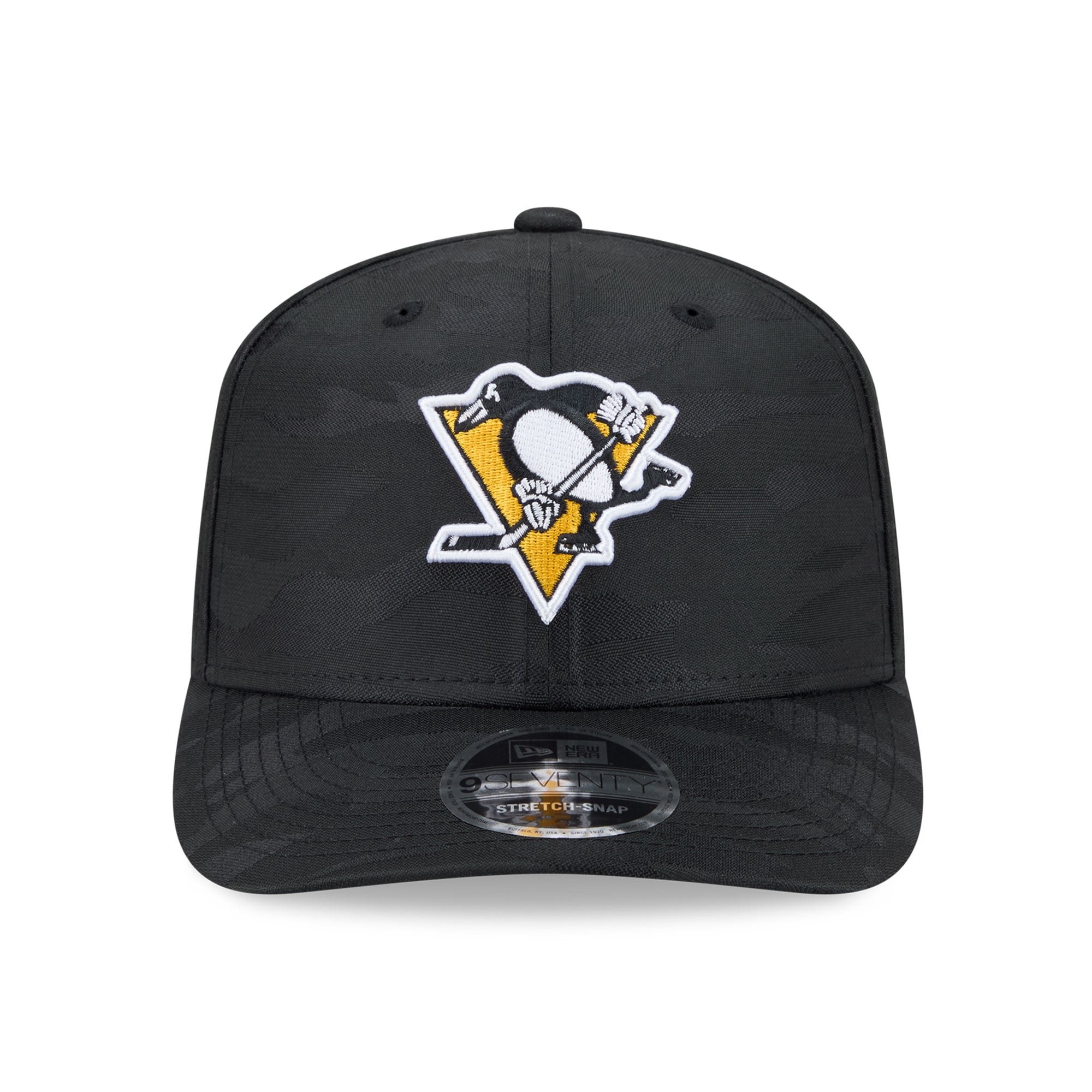 Casquette ajustable perforée New Era noire Pittsburgh Penguins camouflage 9SEVENTY pour homme