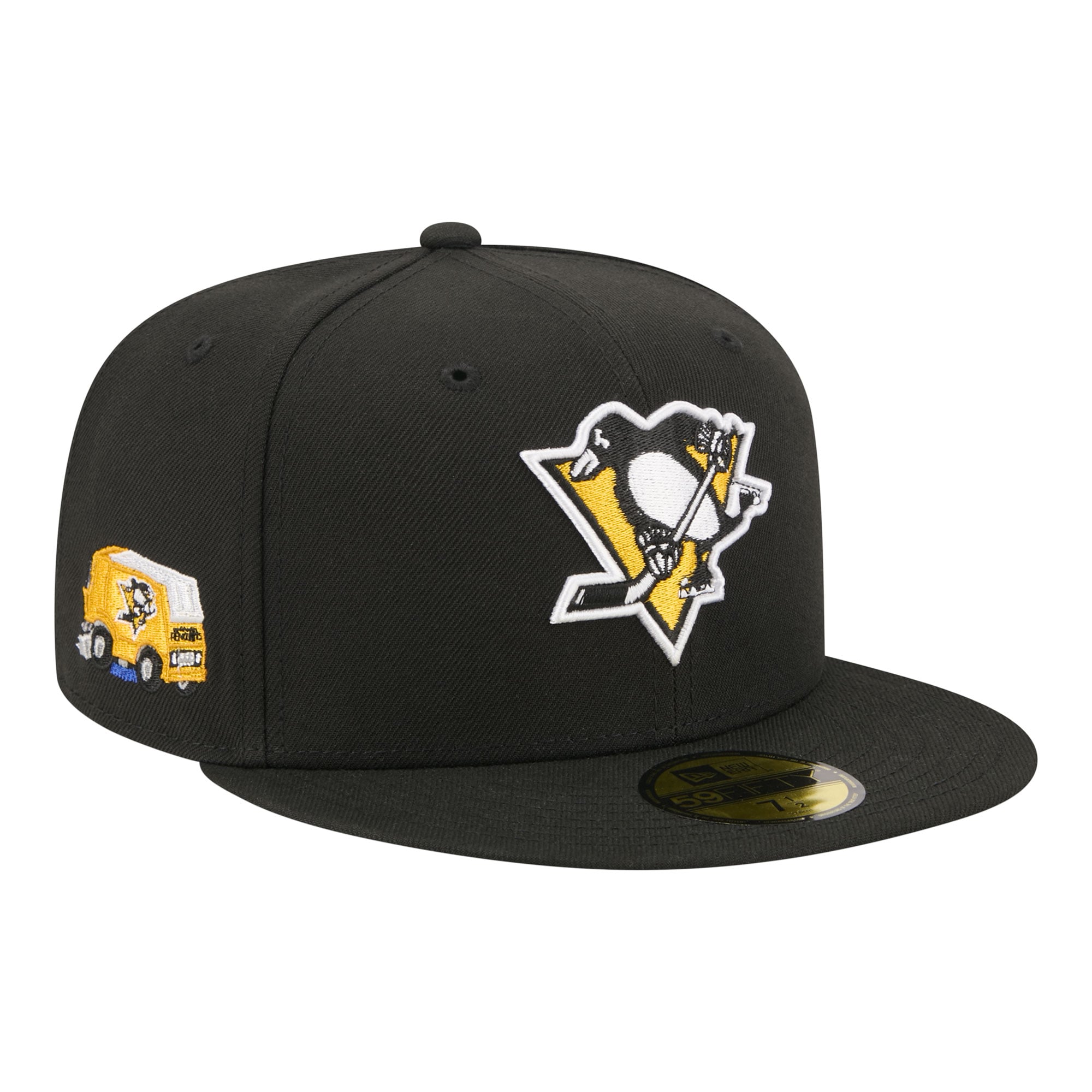 Casquette ajustée New Era noire Pittsburgh Penguins Zamboni 59FIFTY pour homme