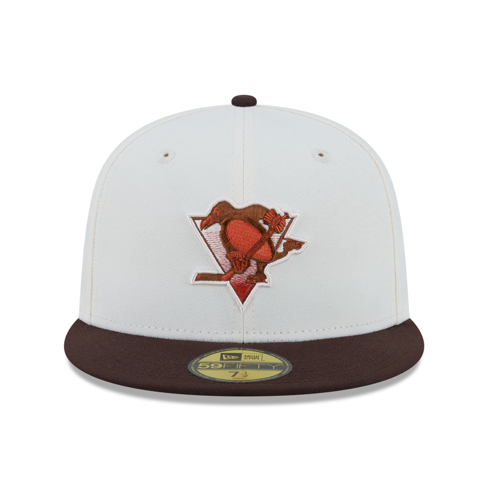 Casquette ajustée New Era 59FIFTY crème Pittsburgh Penguins pour homme