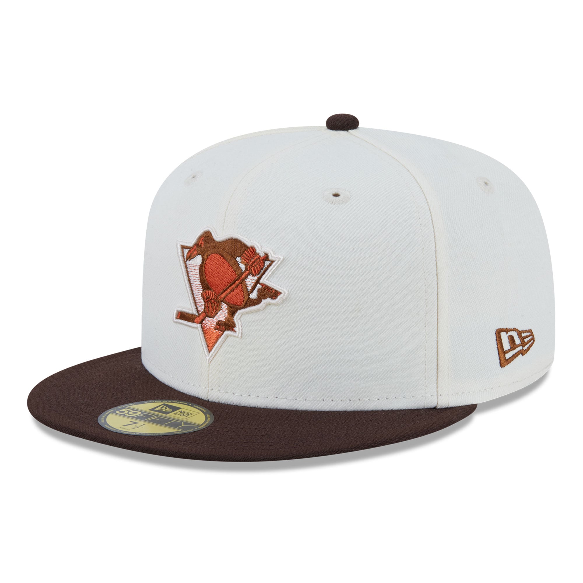 Casquette ajustée New Era 59FIFTY crème Pittsburgh Penguins pour homme