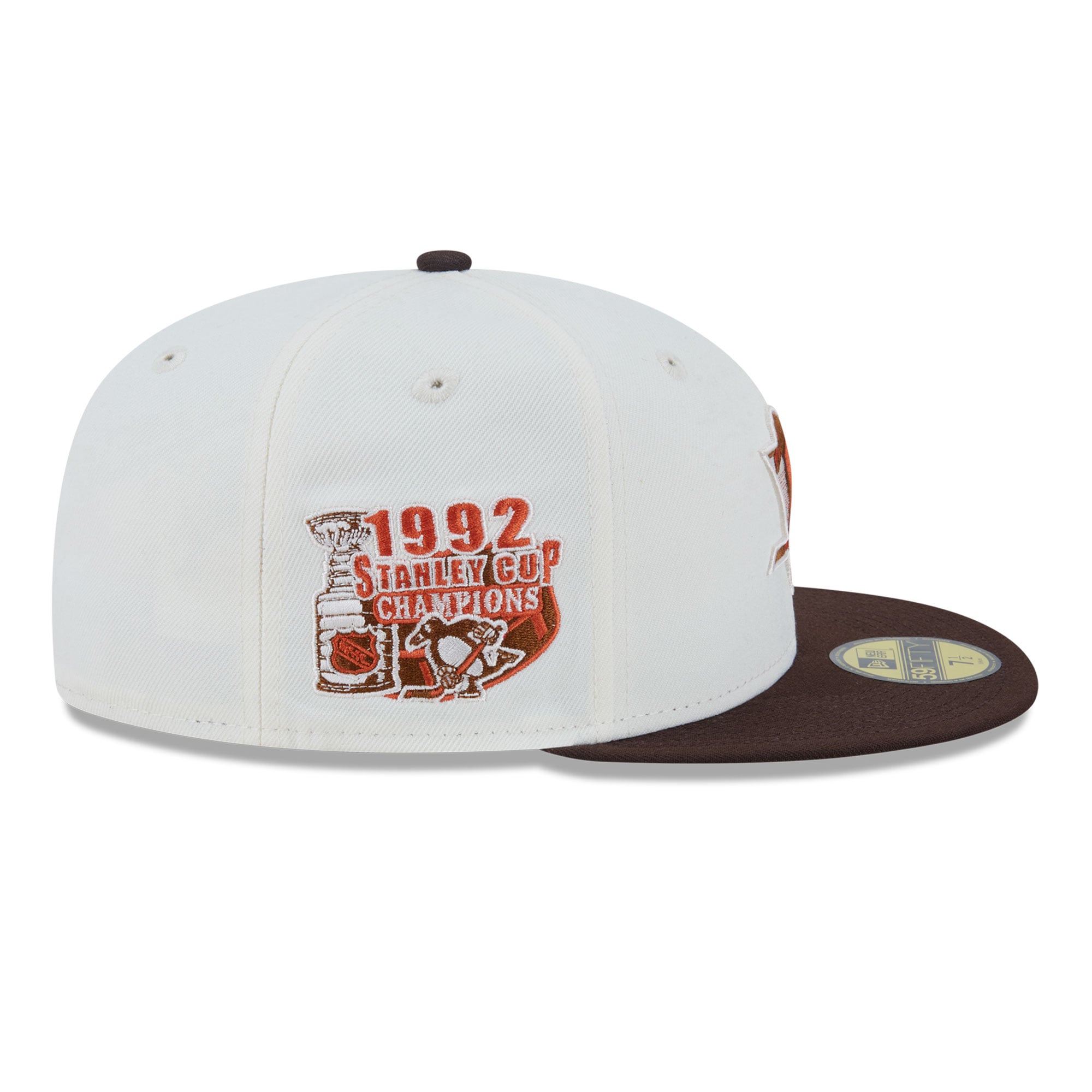 Casquette ajustée New Era 59FIFTY crème Pittsburgh Penguins pour homme
