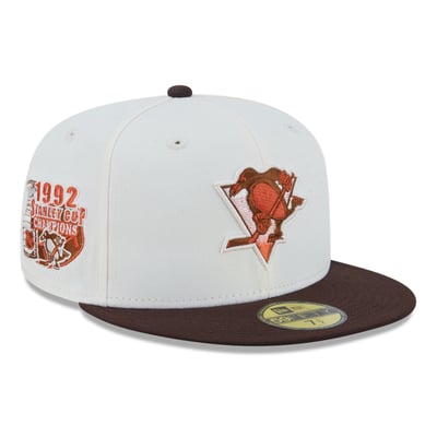 Men's Pittsburgh Penguins New Era Cream Pumpkin Spice 59FIFTY Fitted Hat
