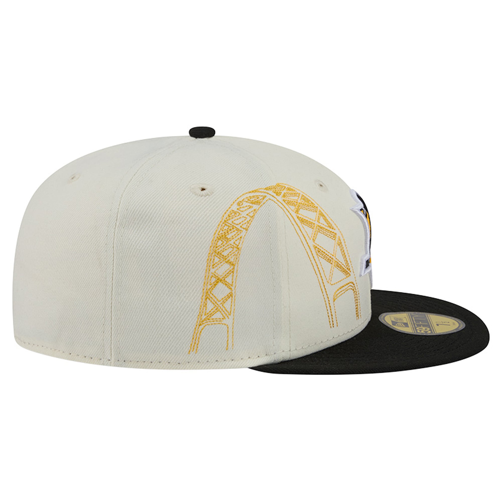 Casquette ajustée New Era 59FIFTY crème/noir Pittsburgh Penguins pour homme