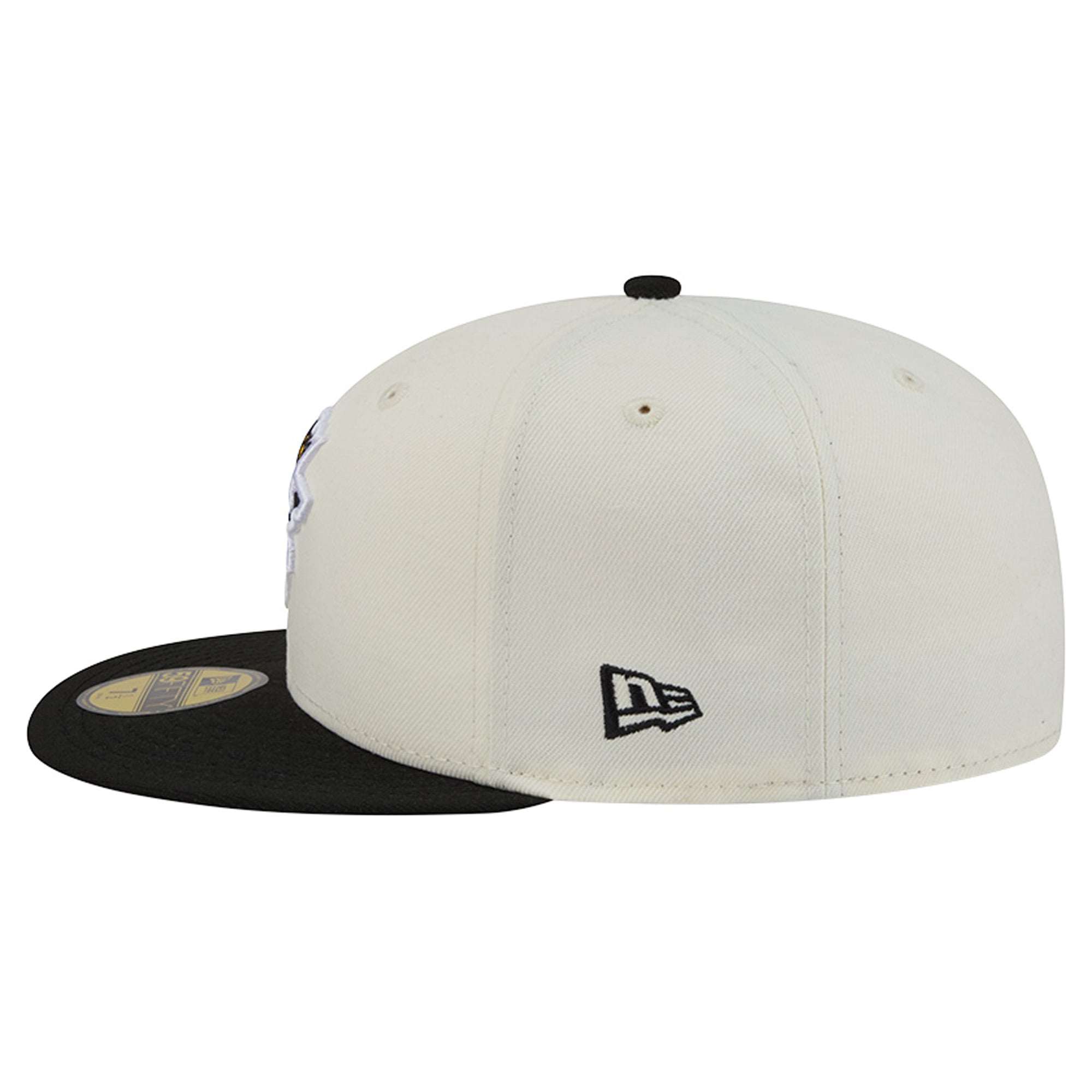 Casquette ajustée New Era 59FIFTY crème/noir Pittsburgh Penguins pour homme