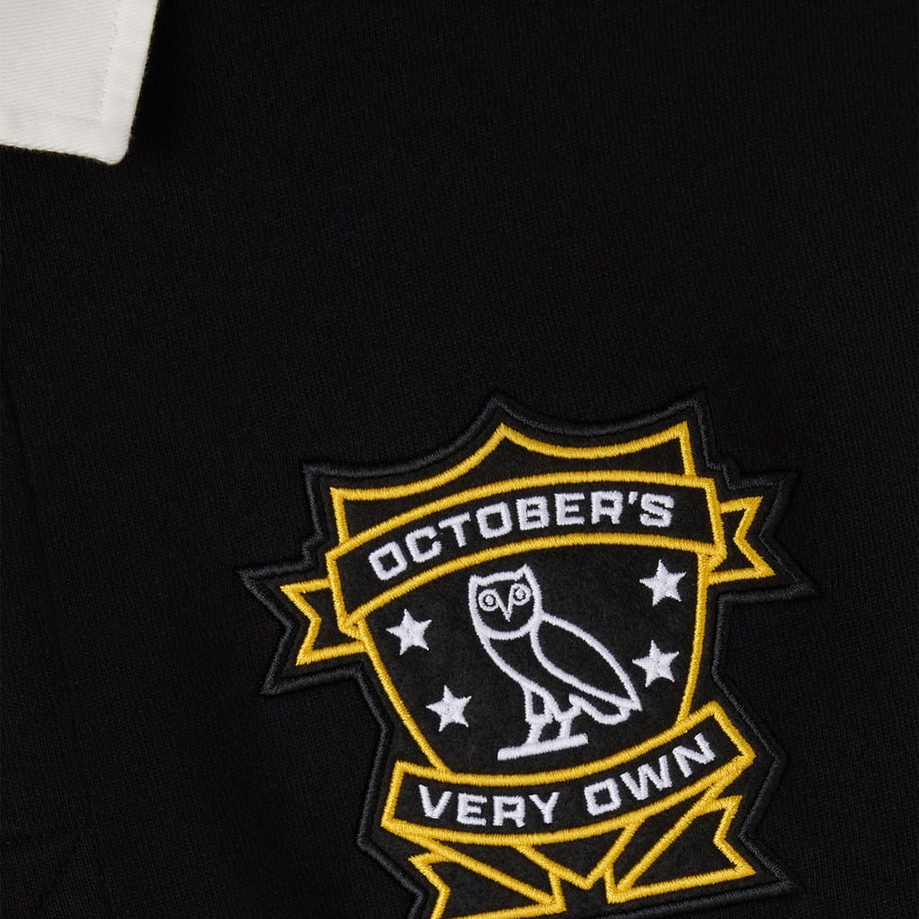 Men's Pittsburgh Penguins  OVO x NHL Black YD Striped Rugby Polo