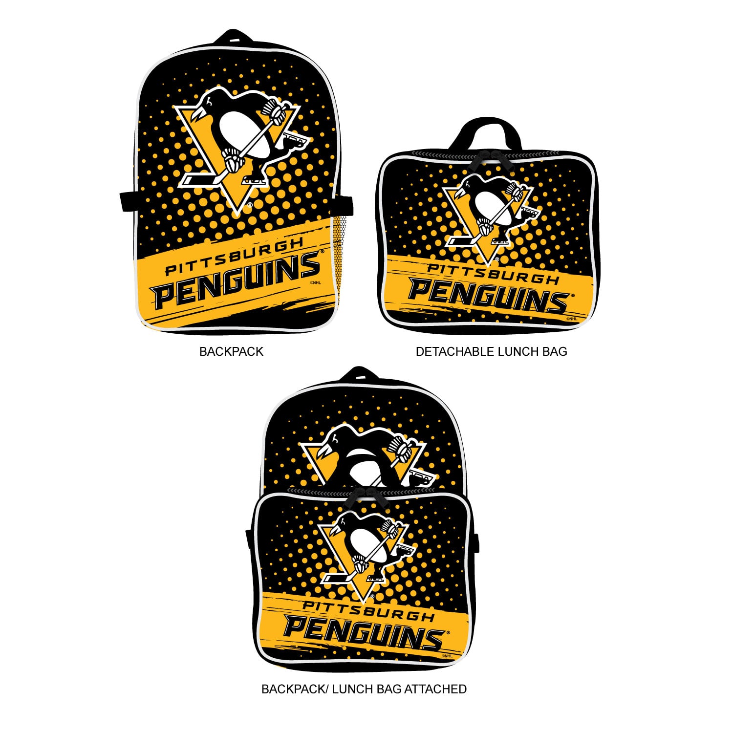MOJO Pittsburgh Penguins Backpack & Lunch Box 2-Piece Set