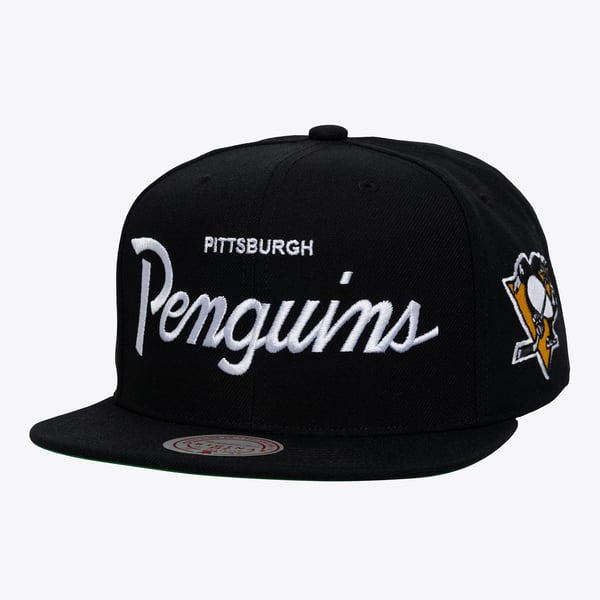Casquette Vintage Pittsburgh Penguins NHL - Snapback Réglable Bleu - Style Rétro USA - Neuf Avec Étiquettes