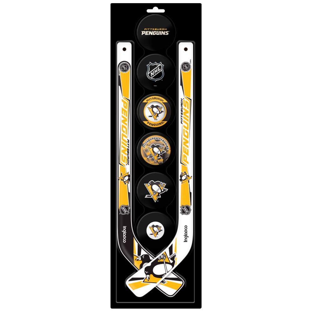 The Sports Vault Pittsburgh Penguins Mini Hockey Stick & Foam Puck Eight-Piece Set