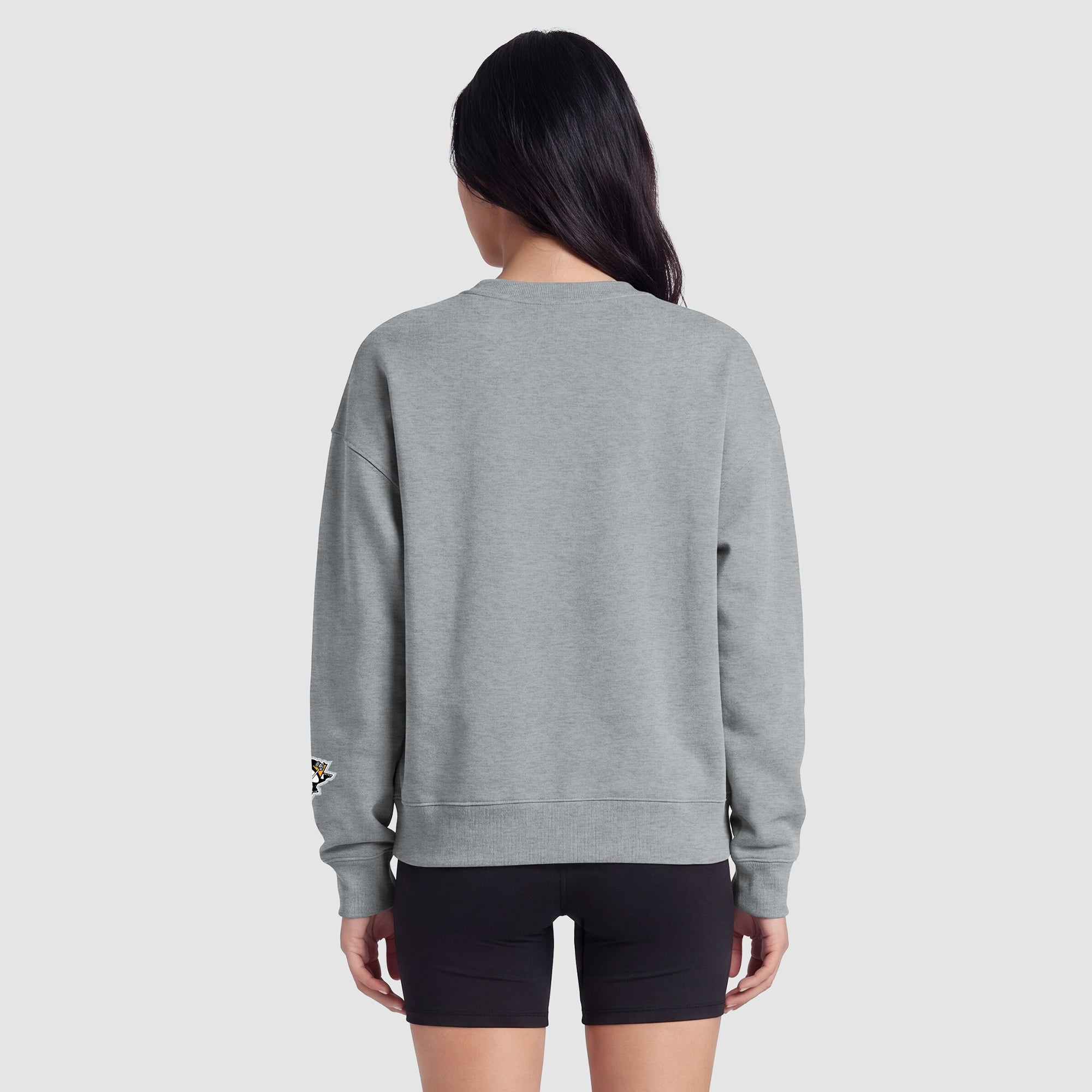 Sweat-shirt à col rond Champion pour femme, gris chin