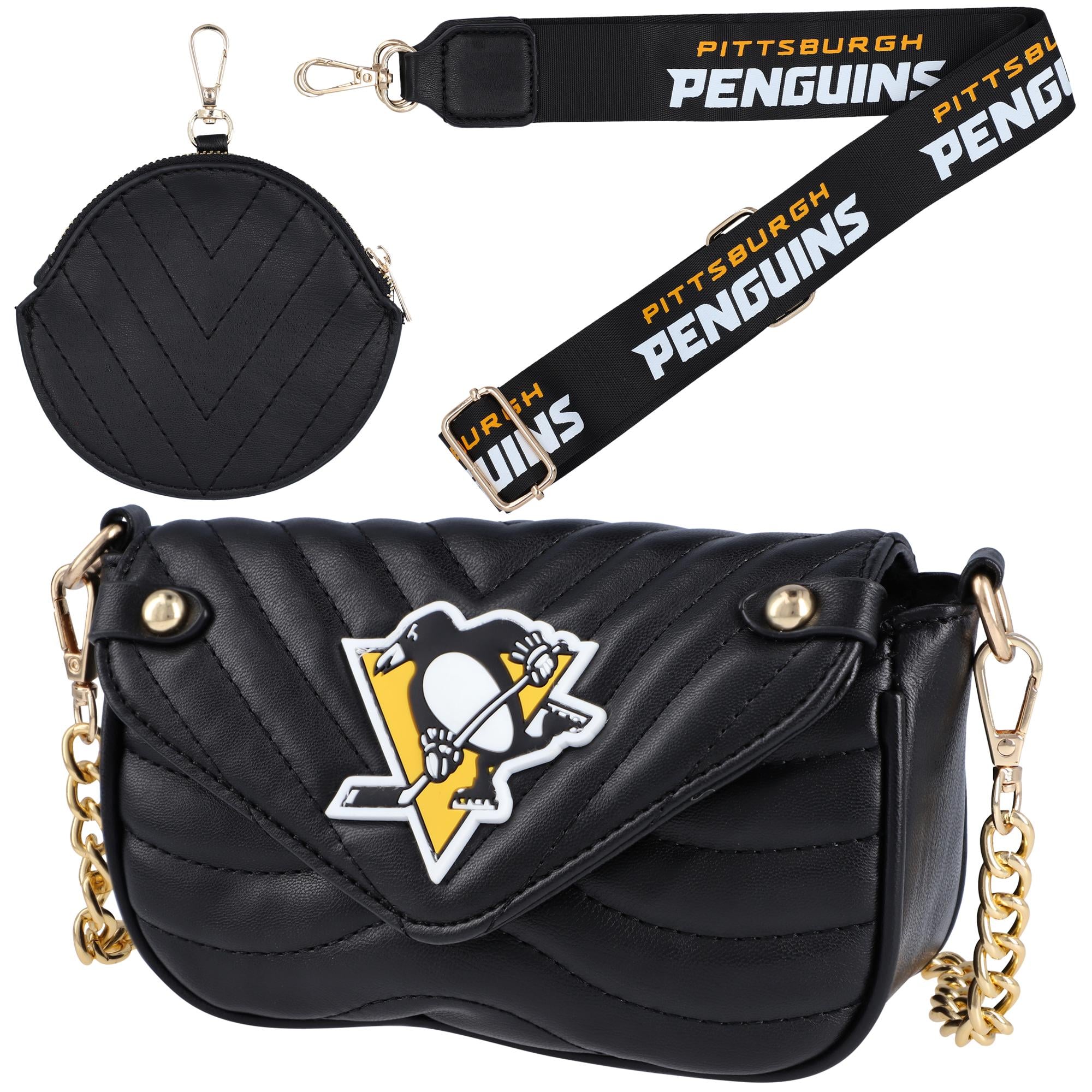 Sac à bandoulière en cuir végétalien FABGATING by Cuce Pittsburgh Penguins pour femme