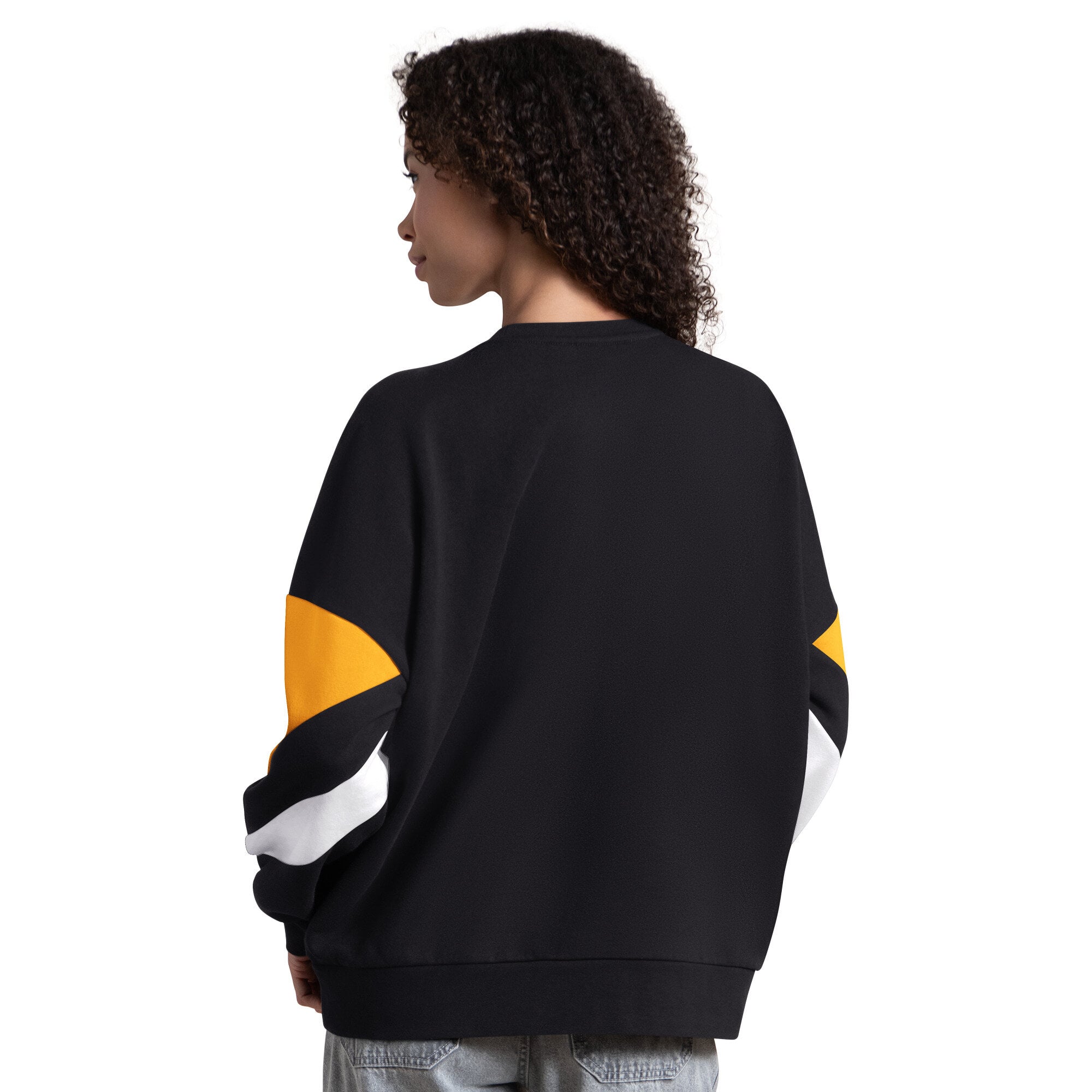 Sweat-shirt Starter noir pour femme, motif Grand Chelem des Penguins de Pittsburgh, manches longues et blocs couleur