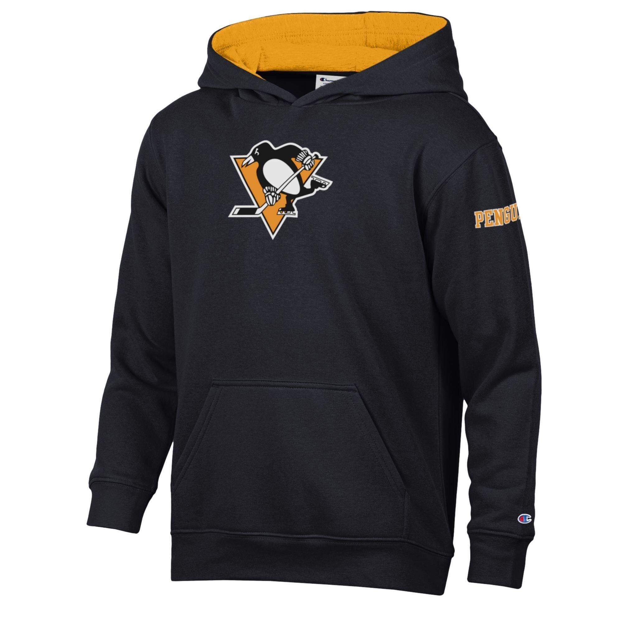 Youth Champion Black Pittsburgh Penguins Fleece Hoodie