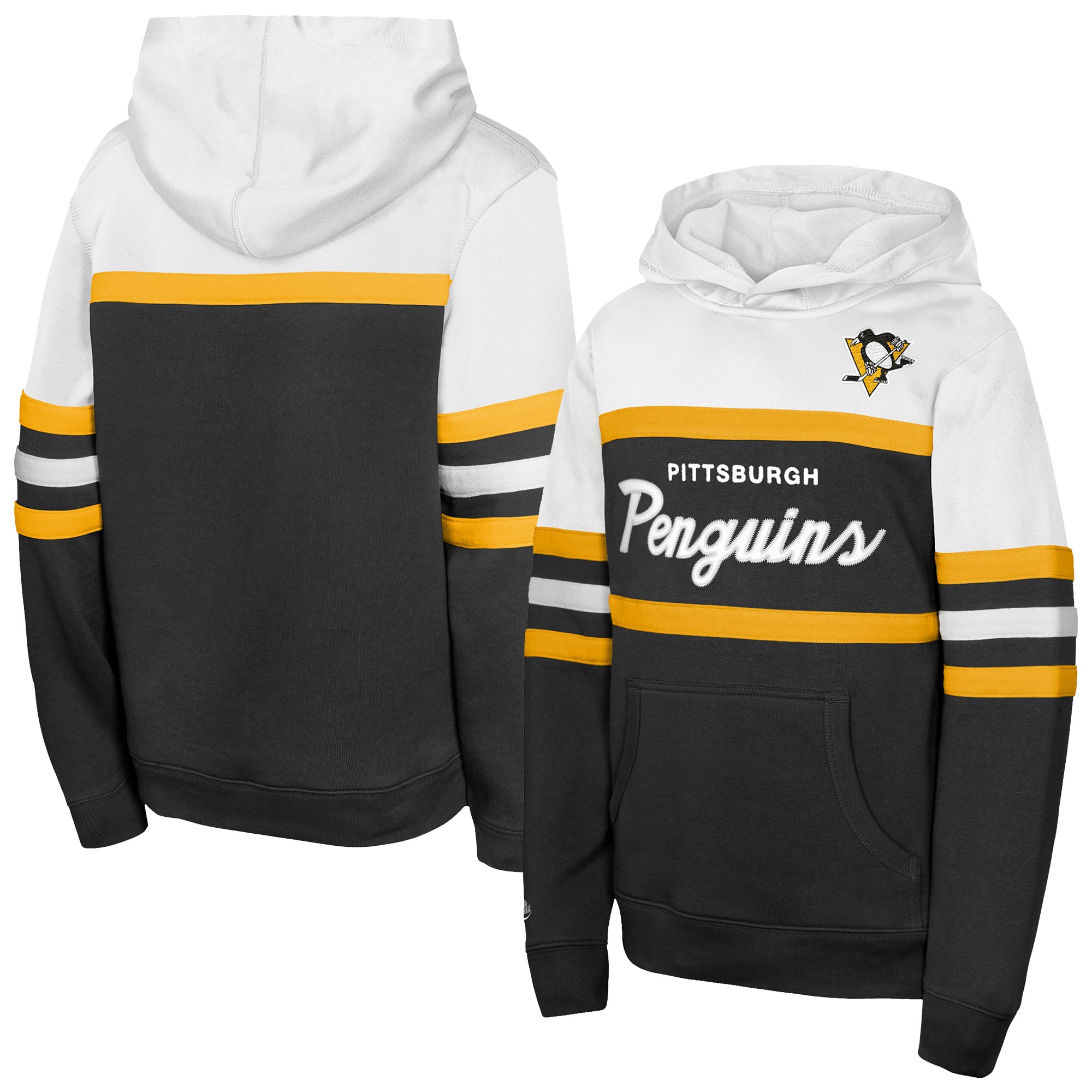 Youth Mitchell & Ness Black Pittsburgh Penguins Head Coach Hoodie