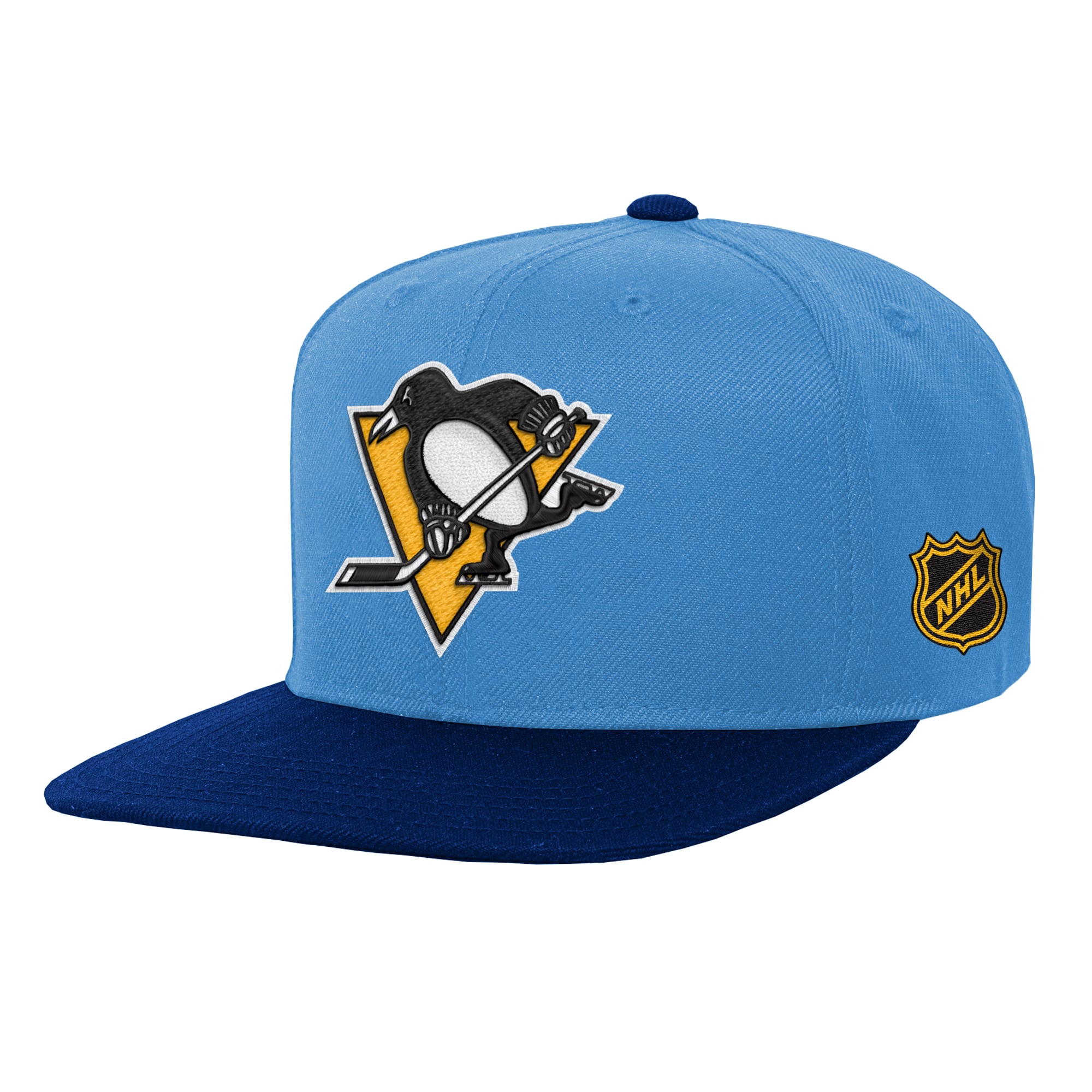 Youth Mitchell & Ness Light Blue/Navy Pittsburgh Penguins Legendary Snapback Hat