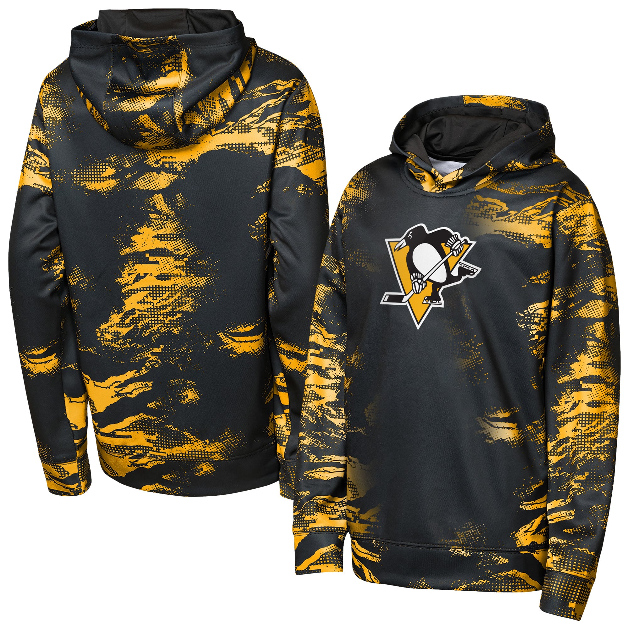 Sweat à capuche noir Youth Outerstuff Pittsburgh Penguins Team Dynamics