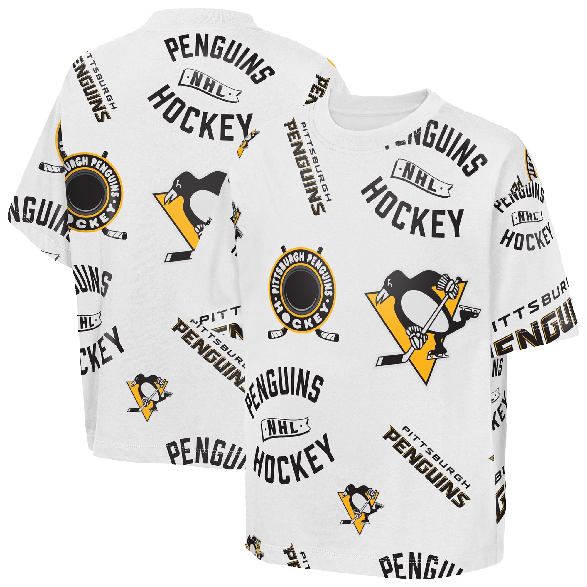 T-shirt blanc Outerstuff Youth Pittsburgh Penguins Unstoppable Elevated