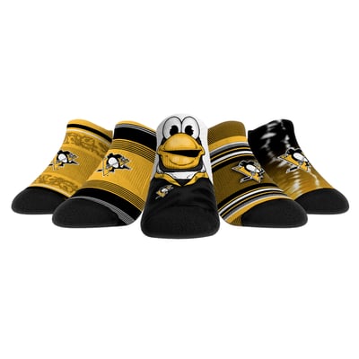  Pittsburgh Penguins Rock Em Youth Super Fan Five-Pack Low-Cut Socks Set - 