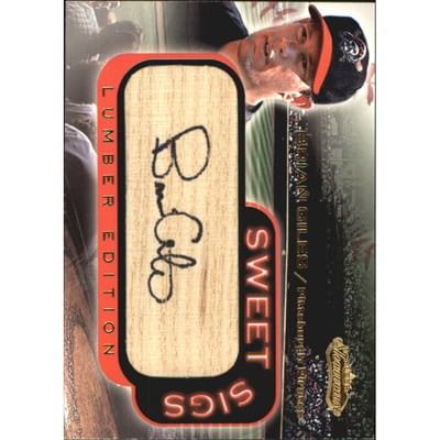 2001 Fleer Showcase Sweet Sigs Lumber #9 Brian Giles SP/155