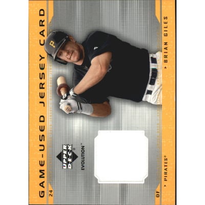 2001 Upper Deck Evolution Game Jersey #JBG Brian Giles