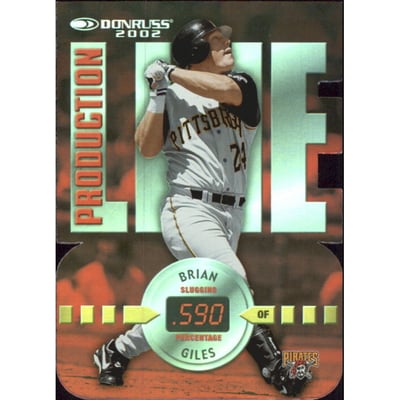 2002 Donruss Production Line Die Cuts #35 Brian Giles SLG/100*