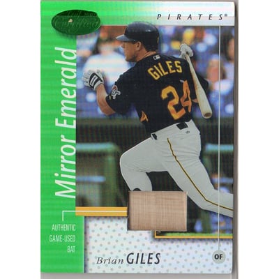 2002 Leaf Certified Mirror Emerald #120 Brian Giles Bat
