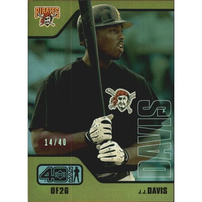 2002 Upper Deck 40-Man Electric Rainbow #942 J.J. Davis