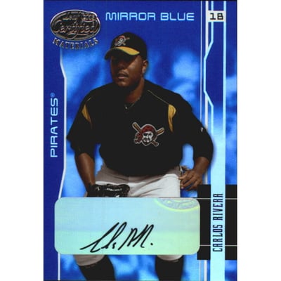 2003 Leaf Certified Materials Mirror Blue Autographs #149 Carlos Rivera/50