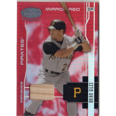 2003 Leaf Certified Materials Mirror Red Materials #152 Brian Giles Bat/250