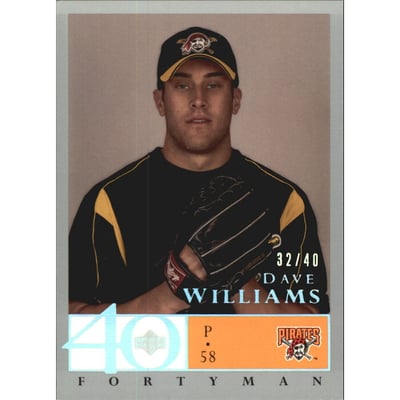 2003 Upper Deck 40-Man Rainbow #698 David Williams