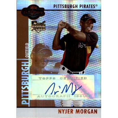 2008 Topps Co-Signers Hyper Plaid Bronze #105 Nyjer Morgan AU