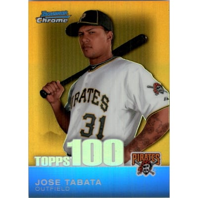 2010 Bowman Chrome Topps 100 Prospects Gold Refractors #TPC54 Jose Tabata