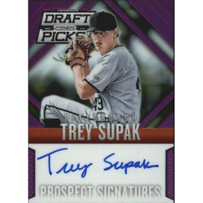 2014 Panini Prizm Perennial Draft Picks Prospect Signatures Prizms Purple #73 Trey Supak